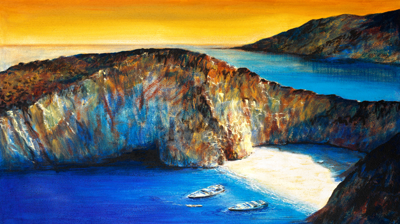 Trompe l'oeil PT 100832 - affresco della Spiaggia degli Usignoli